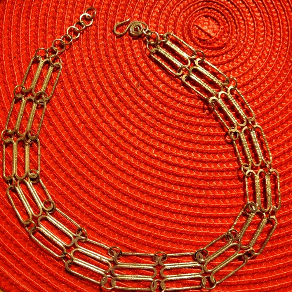 Solid Sterling Silver Paperclip Handcrafted Neckl… - image 2